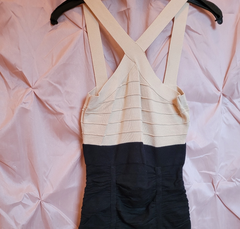 Black & Cream Mini Dress